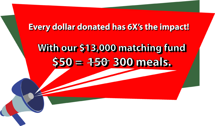 Every Dollar has 6x the impact!
